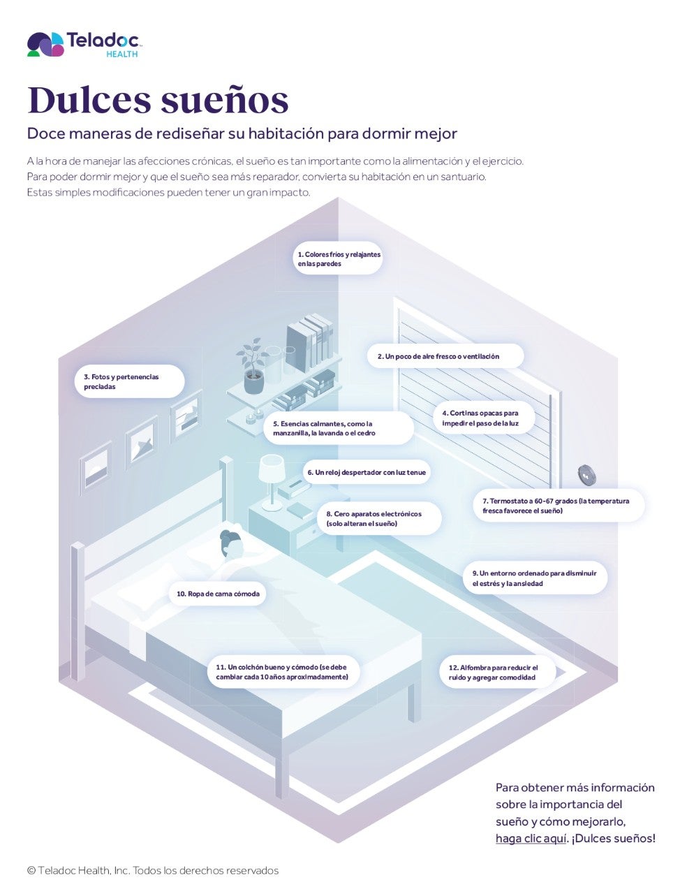 Doce maneras de rediseñar su habitación para dormir mejor
