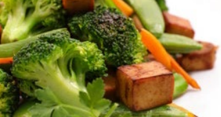 Asian tofu and broccoli salad