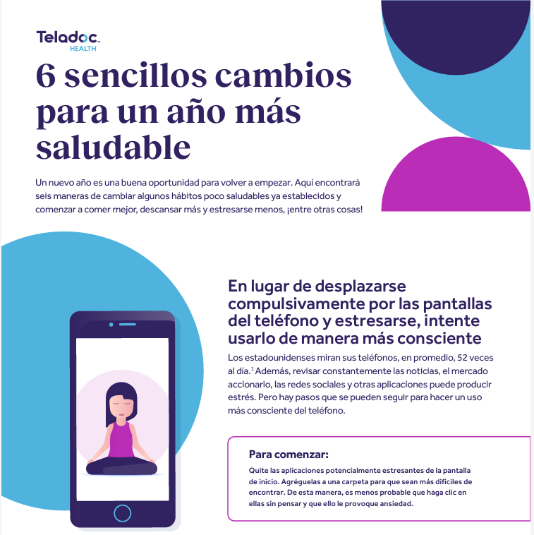 6 cambios simples para un año más saludable