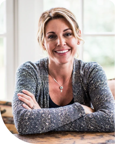 Woman smiling