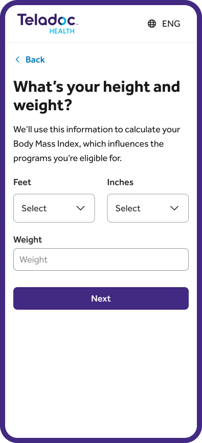 Set up your profile and, if eligible, you'll receive your connected devices.