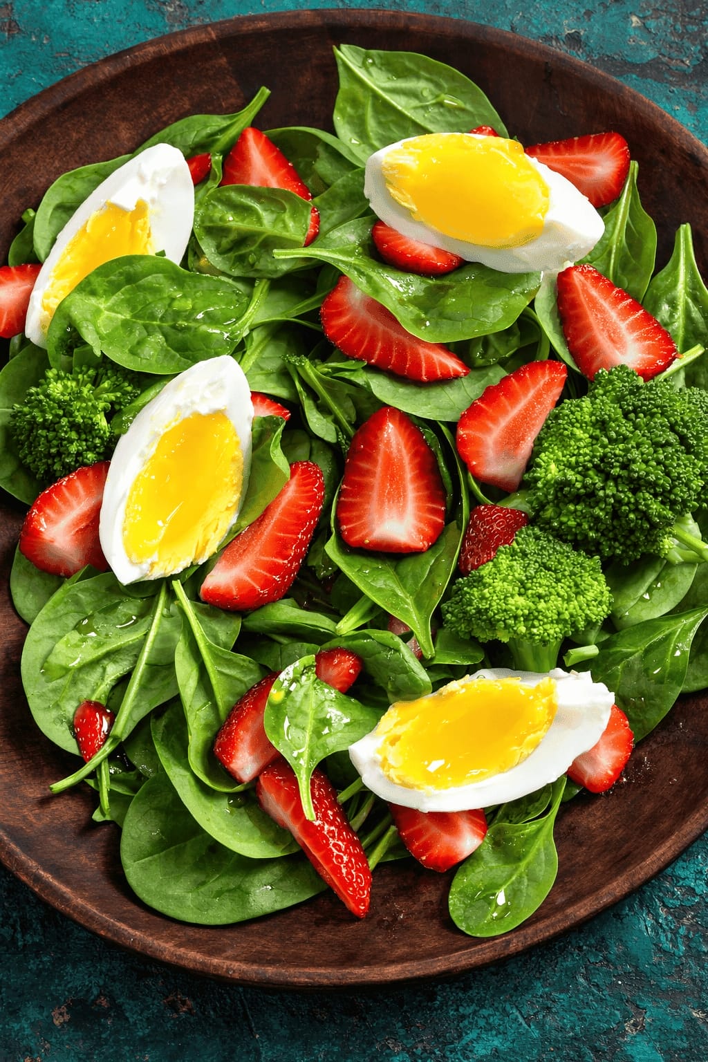 Spinach salad with strawberries