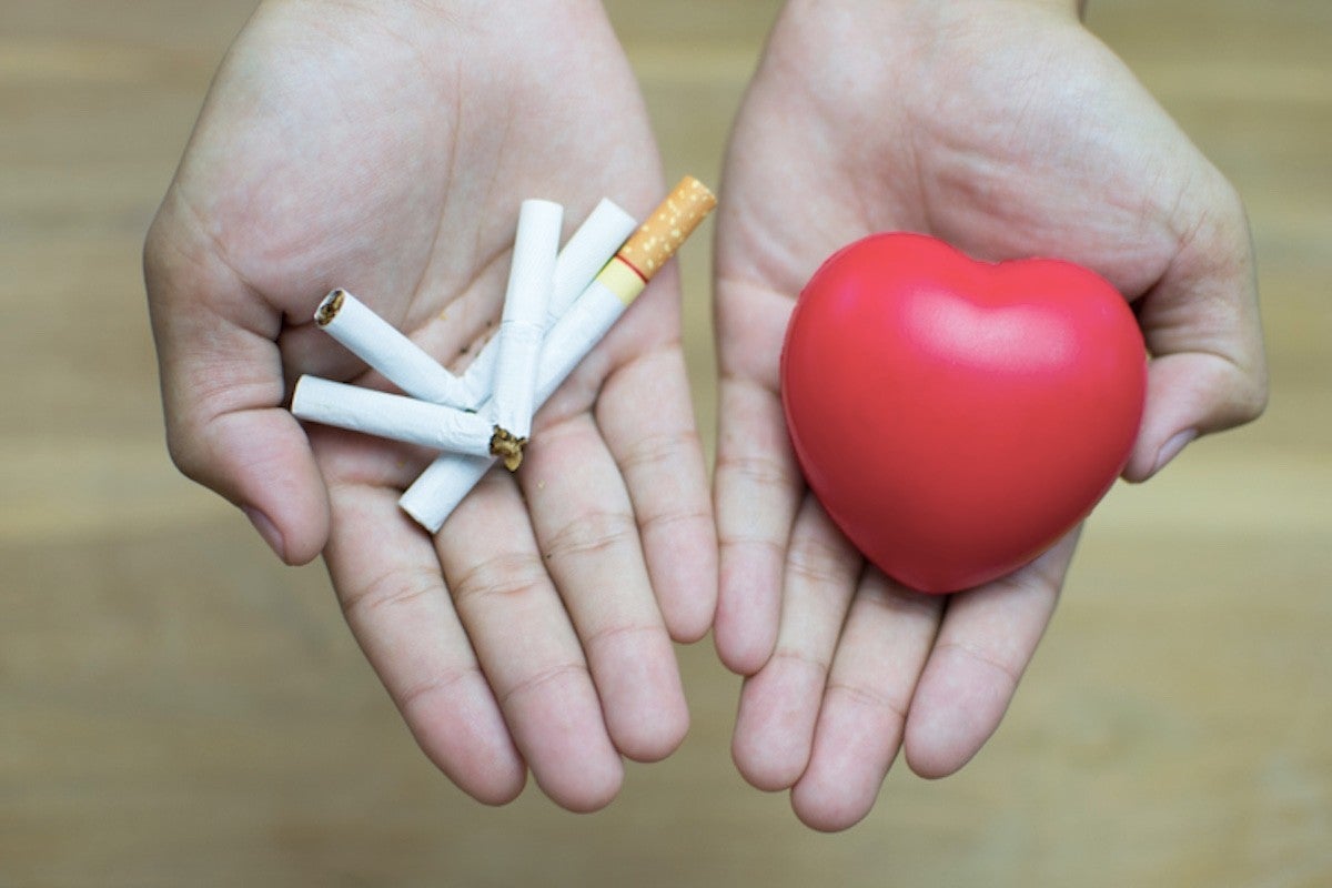 Quit smoking keeps your heart healthy.
