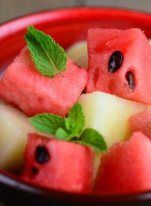 Melon with mint & fresh lime