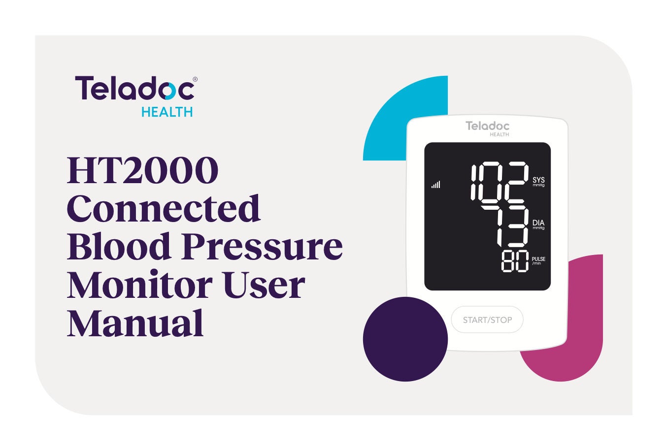 HT2000 connected blood pressure monitor user manual
