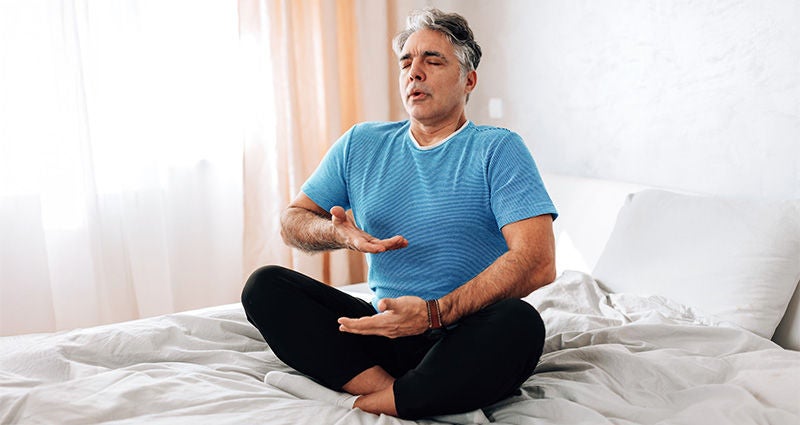Vagus-nerve Man sitting after a workout