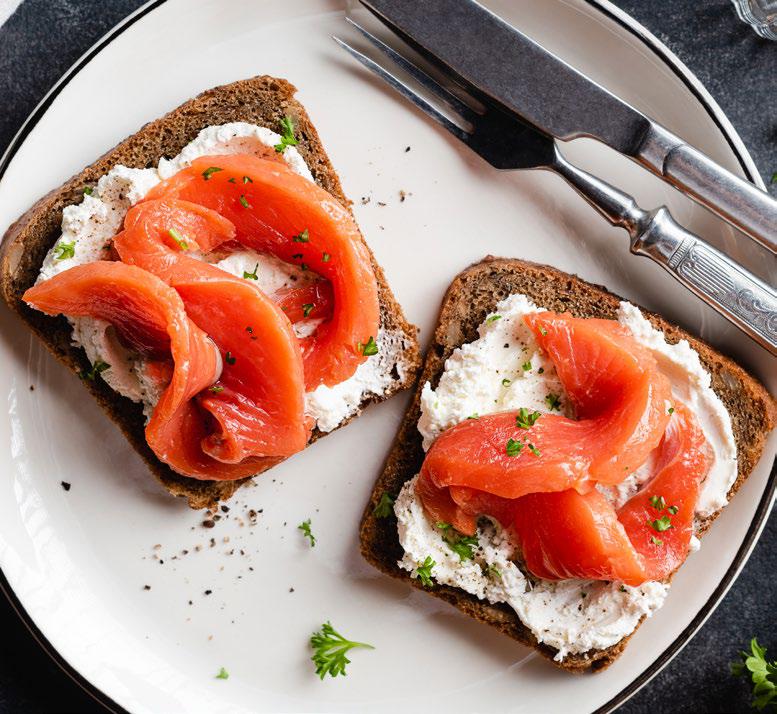 Smoked salmon on rye