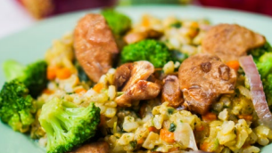 Asian peanut ginger bowl