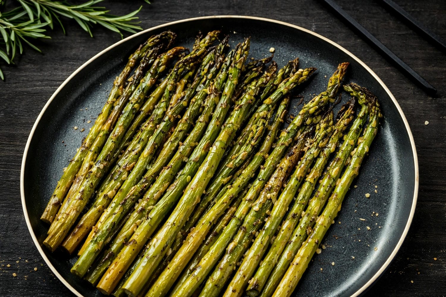 Roasted asparagus spears