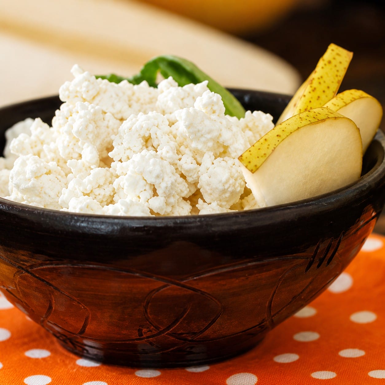 Honeyed ricotta and pear