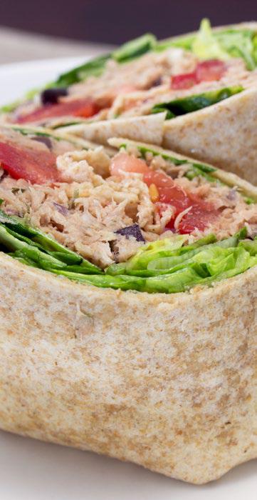 Mediterranean tuna wrap