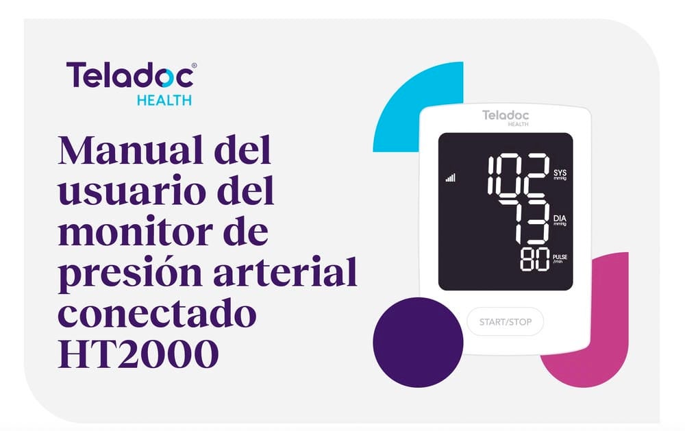 Manual del usuario del monitor de presión arterial conectado HT2000 Teladoc Health