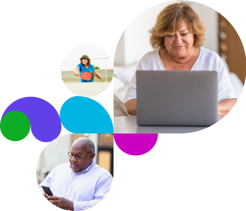 People using their laptops and cellphones