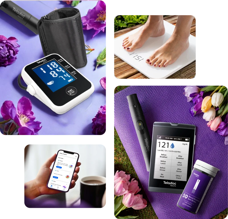 Collage of Teladoc Health devices