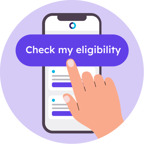 Check my eligibility button graphic