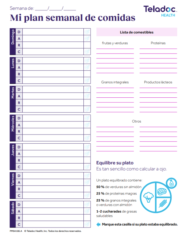 Mi planificador de comidas semanal