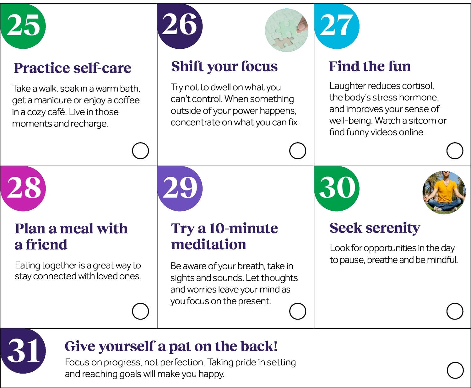 31 days of mental self-care part25-31