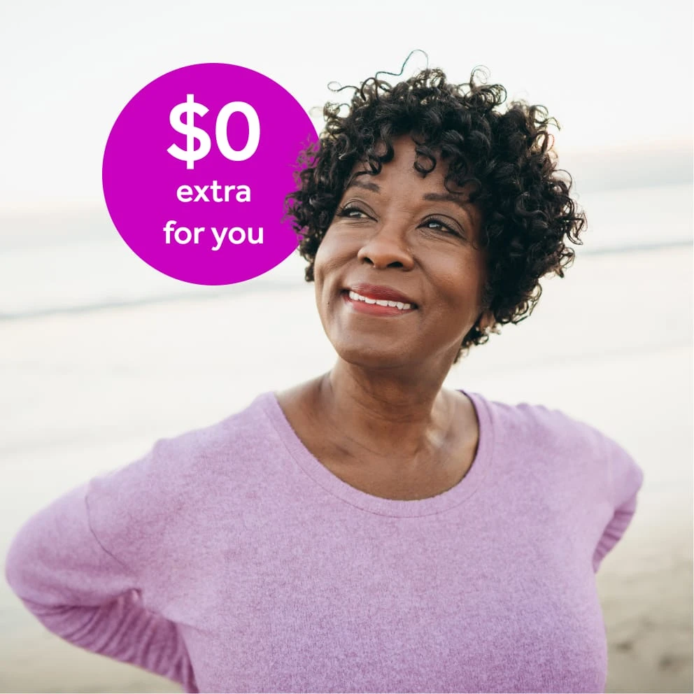 Smiling older woman standing outdoors, representing a Teladoc Health Diabetes Prevention Program participant.
