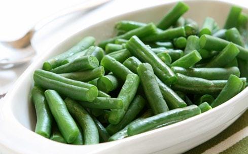 Green beans in a serving dish