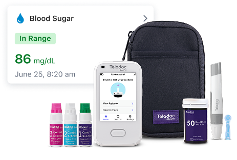 Connected blood glucose meter kit