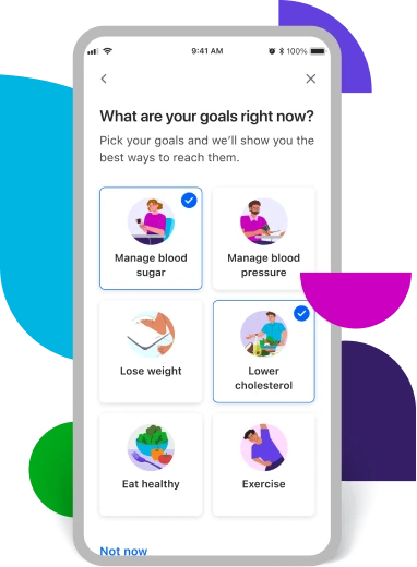 Condition management app screen