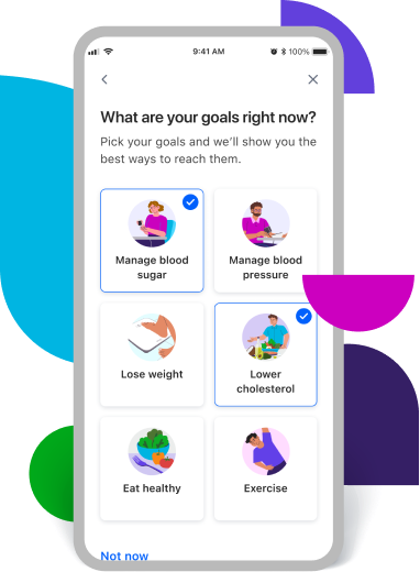 Condition management app screen