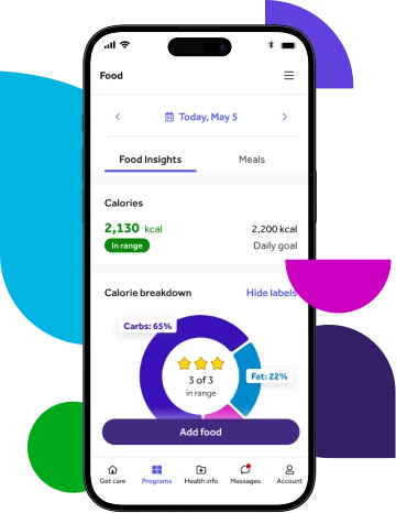 Condition management app screen