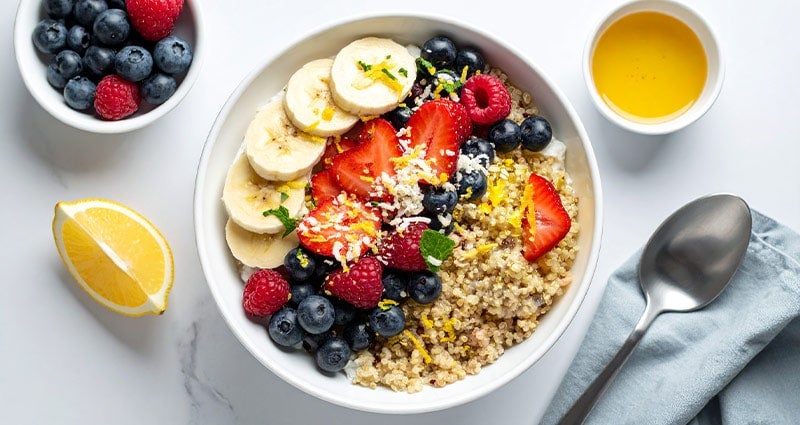 Nutrient dense: Beautiful berry banana grain bowl
