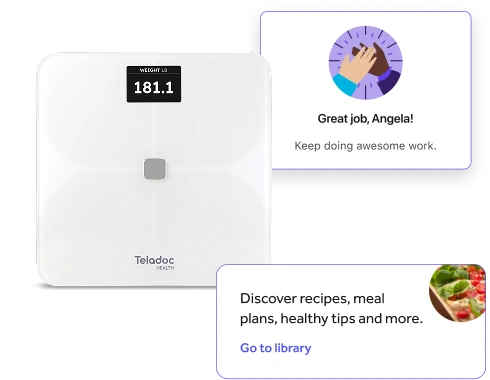 Teladoc Health smart scale with UI from the app