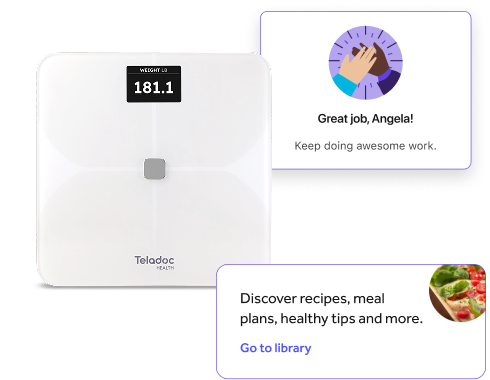 Teladoc Health smart scale with UI from the app