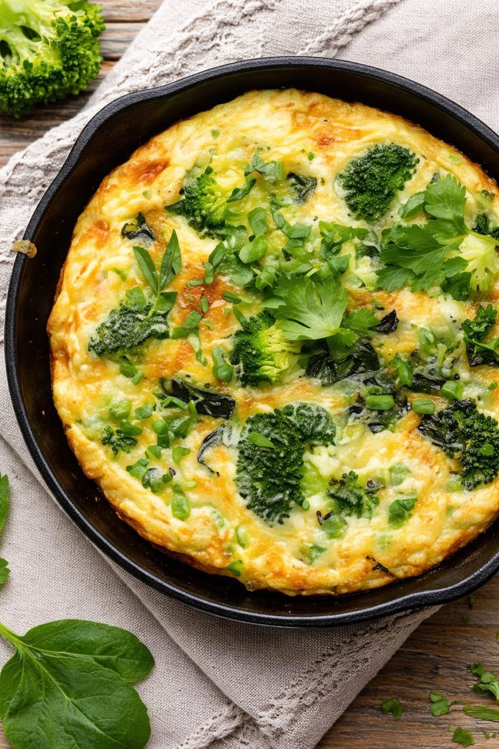 Broccoli & feta omelet