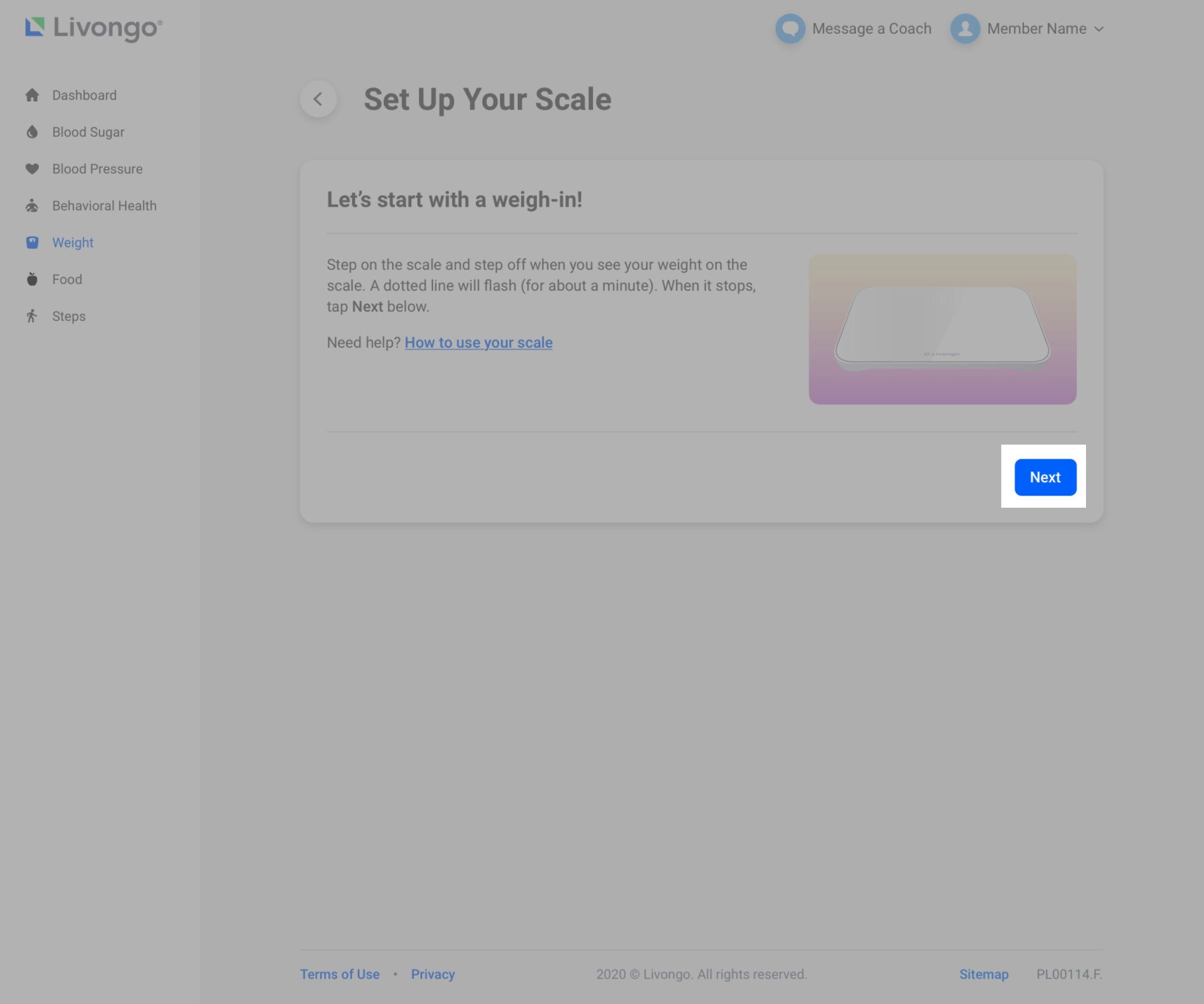 How to set up your scale and complete your first weigh-in