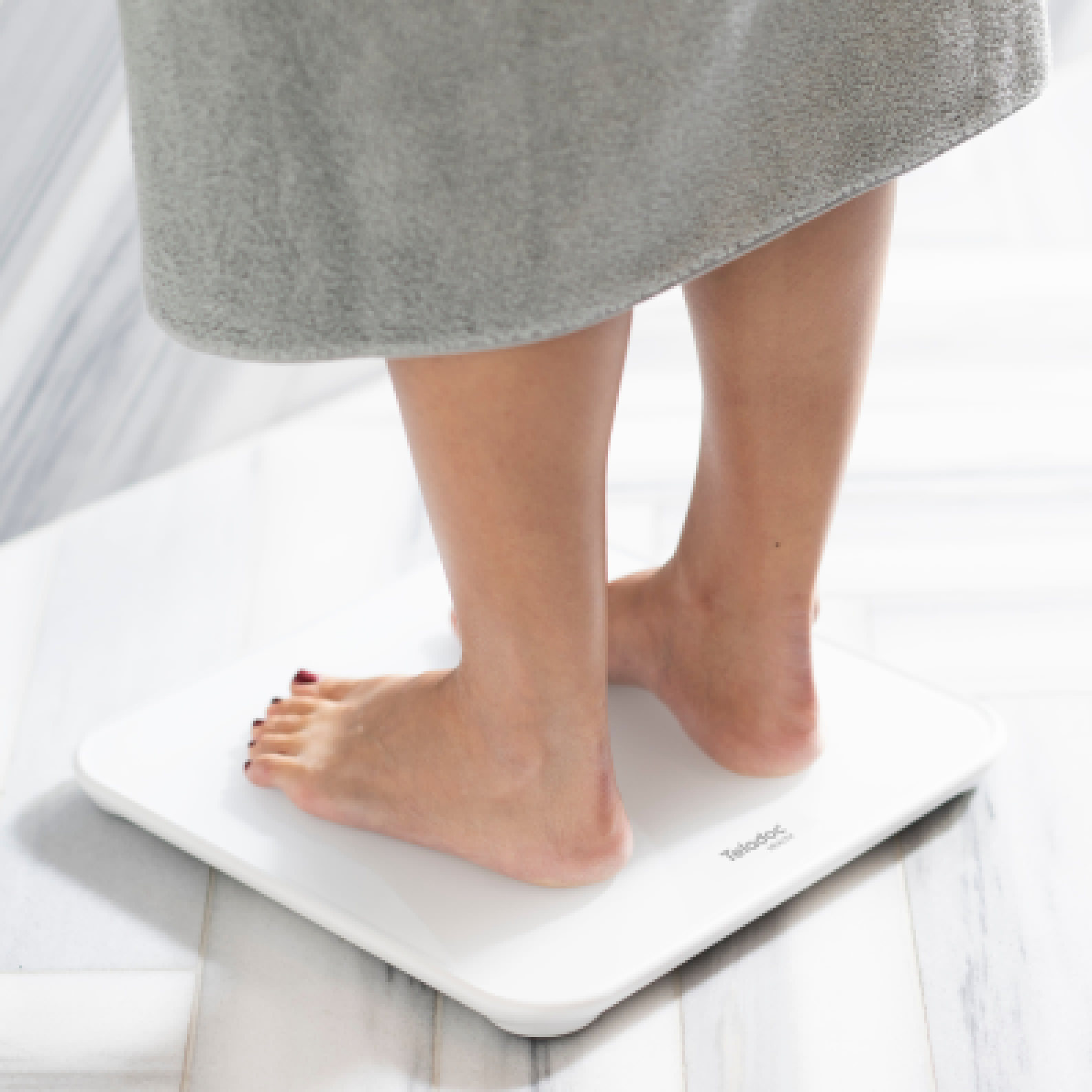 Person weighing themselves