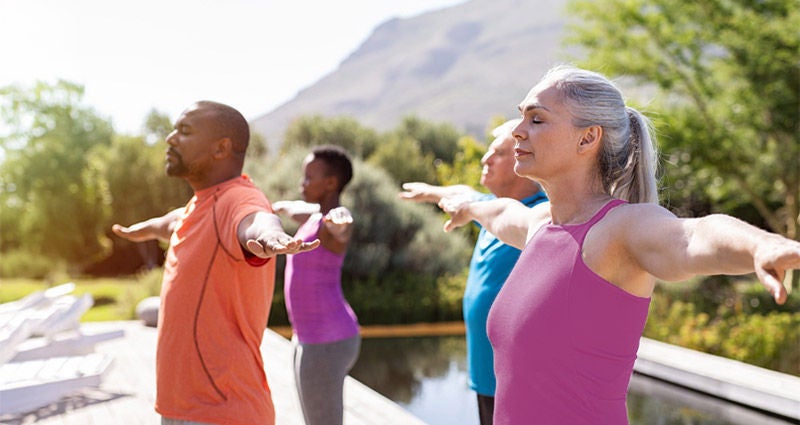 Group exercise with older people