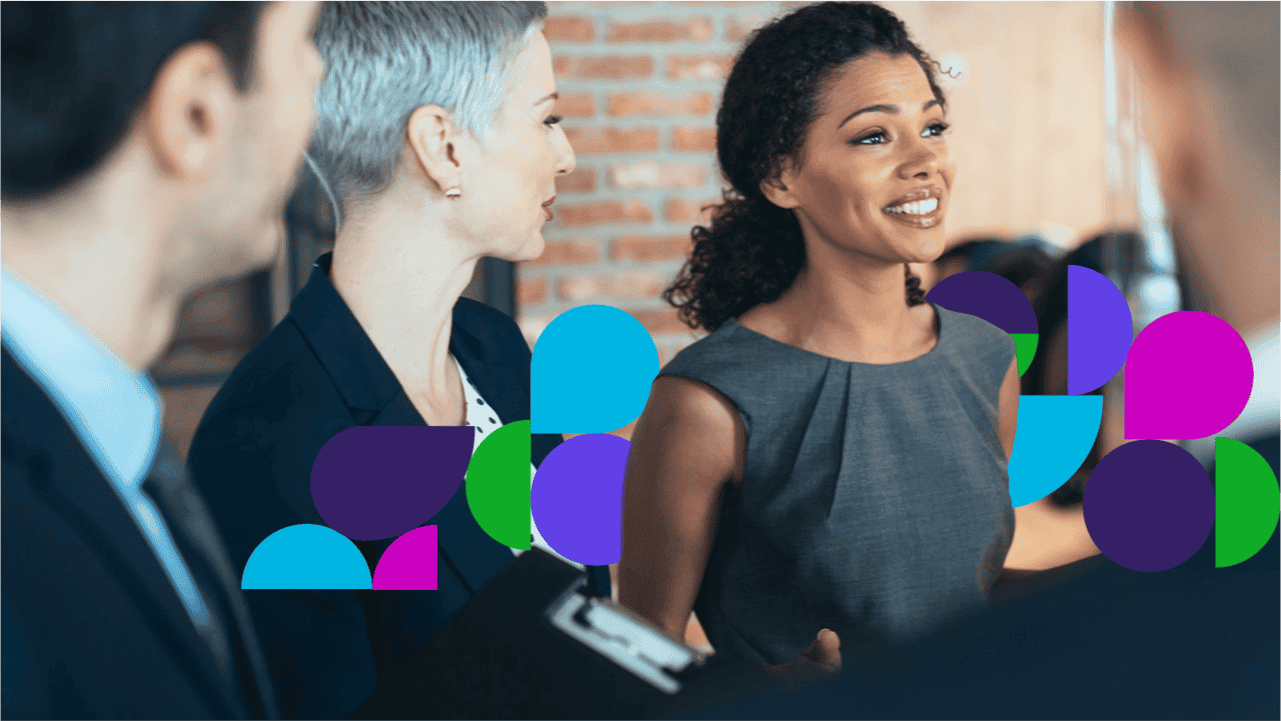 Business people talking