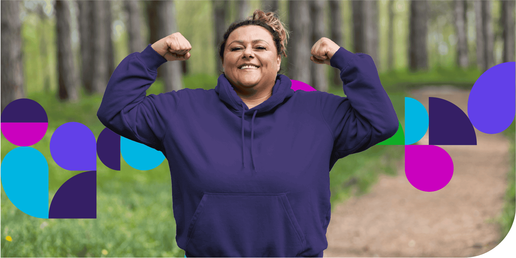 Woman in sweatshirt