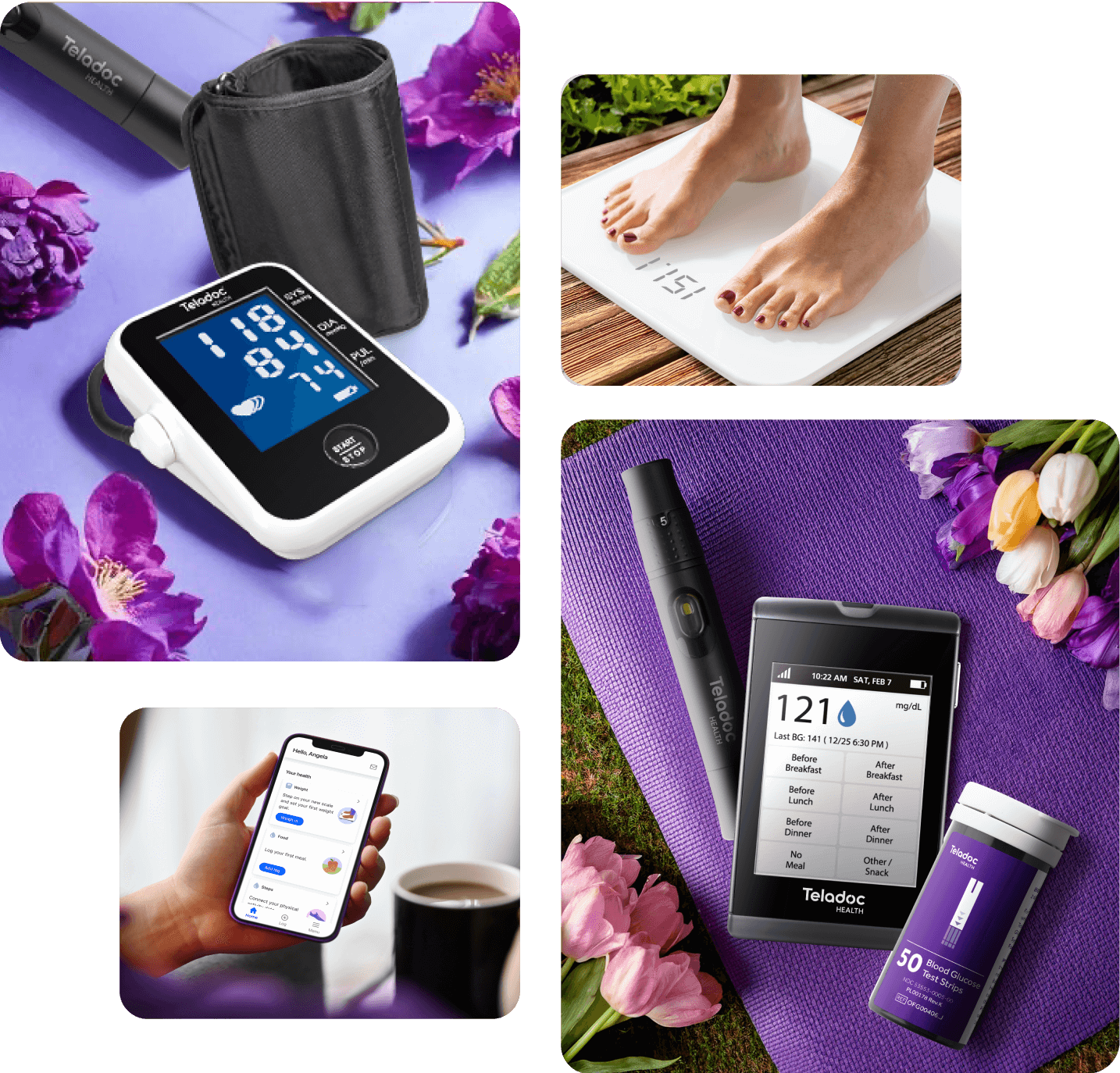 Collage of Teladoc Health devices