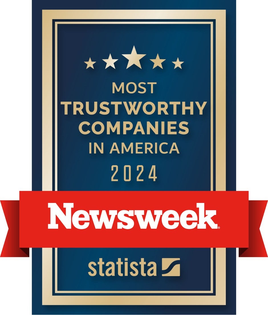 Newsweek most trustworthy companies in America logo
