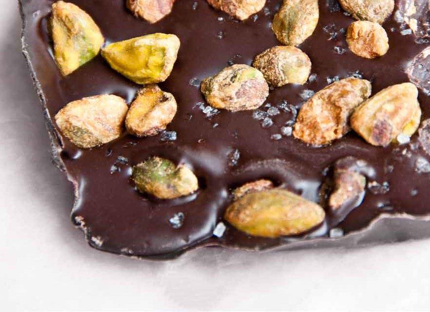 Dark chocolate pistachio bark