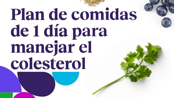 Plan de comidas de 1 día para controlar el colesterol