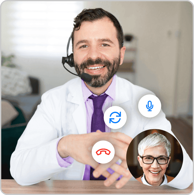Teladoc Health support representative helping a member find the right mental health provider.