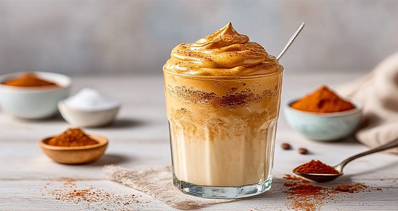 Coffee good or bad a glass of frothy dalgona coffee