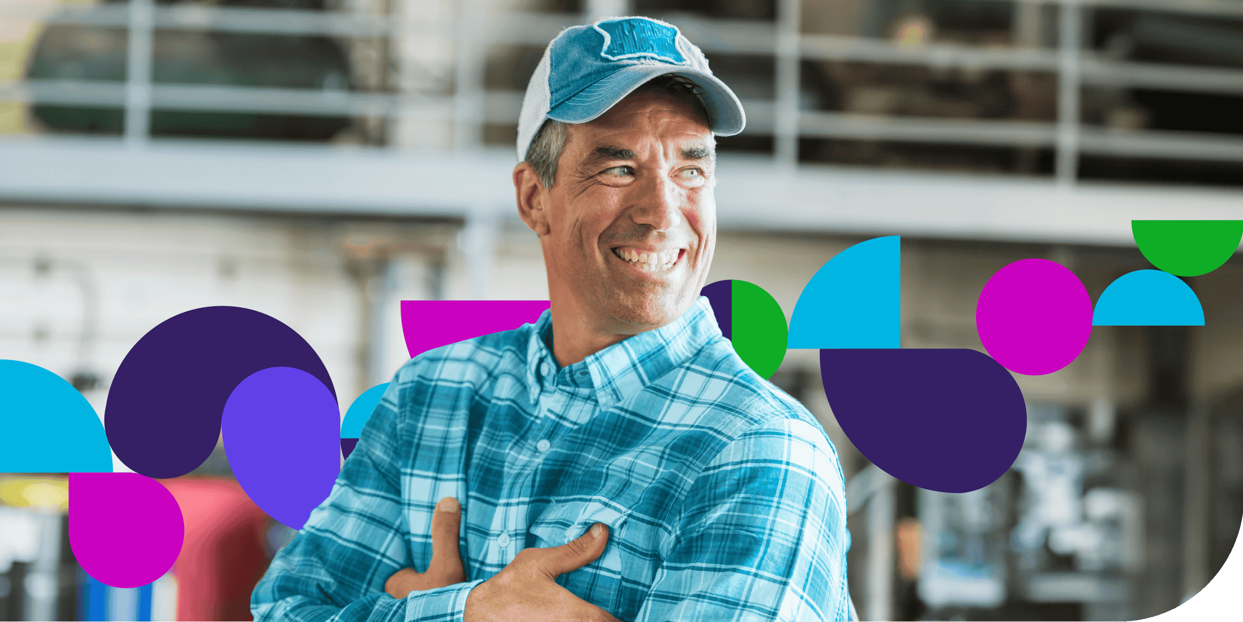 Man with crossed arms at work