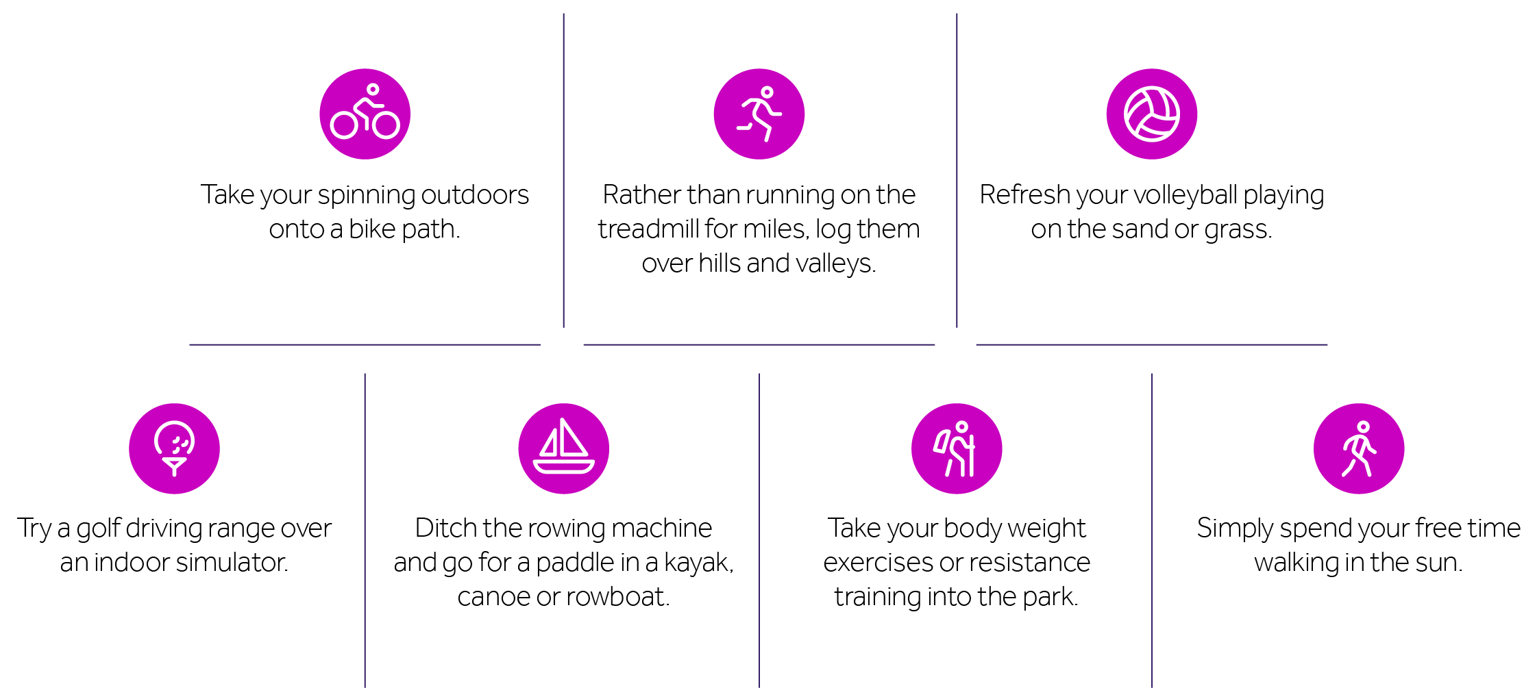 Switch up fitness: activity graphic. 
