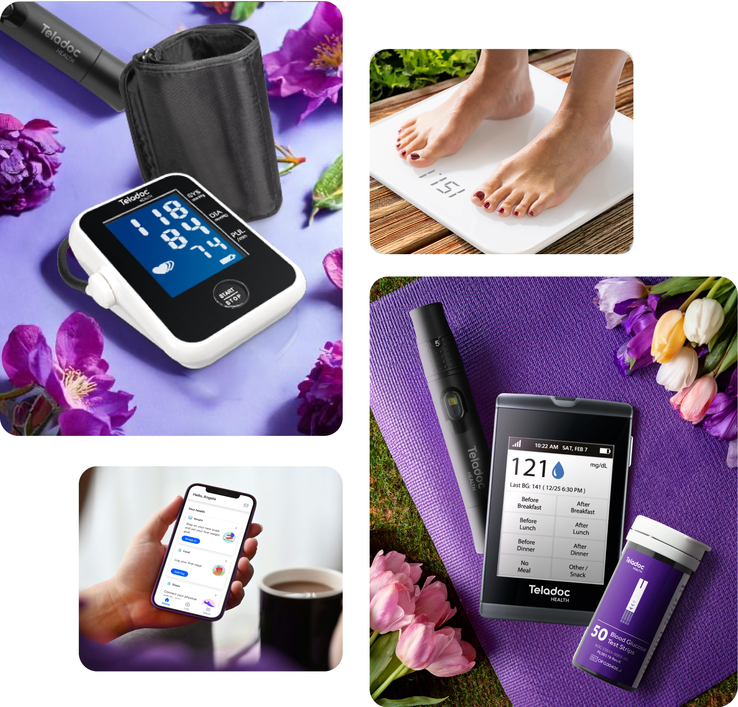 Collage of Teladoc Health devices