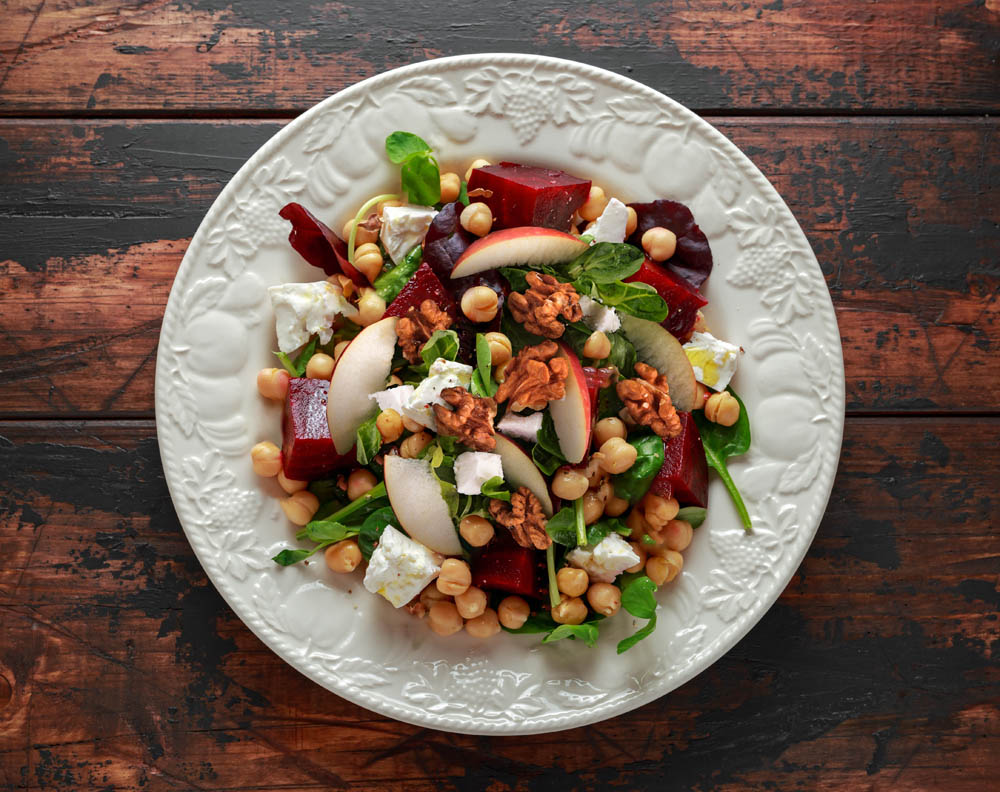Ensalada de remolacha y queso de cabra