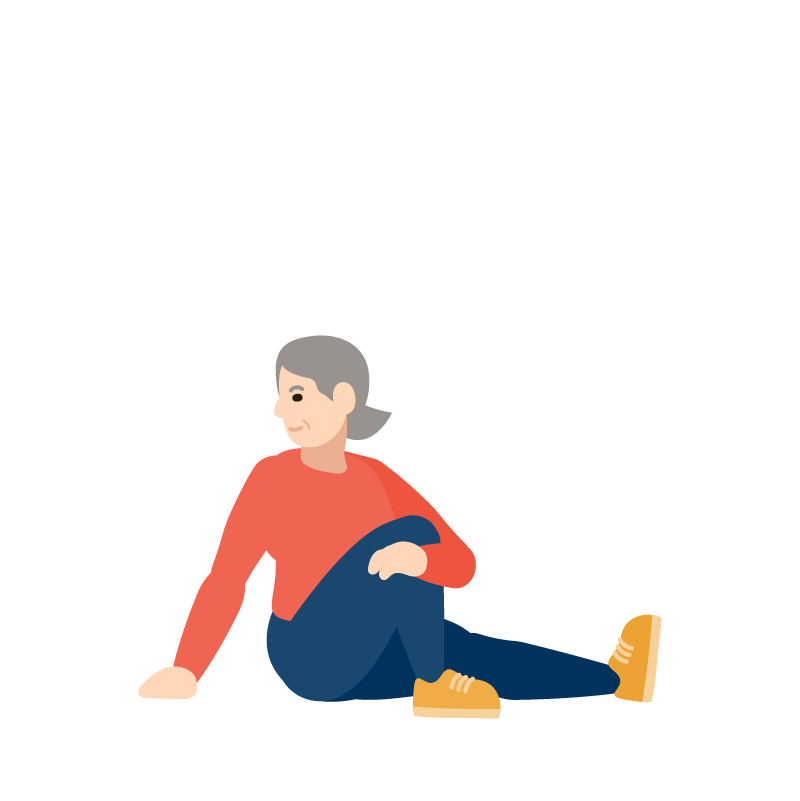 Person kneeling on the floor, reaching one arm forward and extending one leg back.