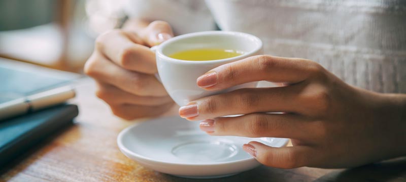 A cup of green tea