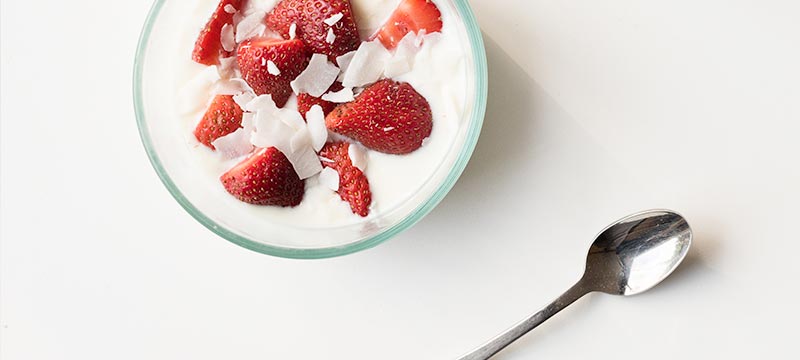 A bowl of yogurt