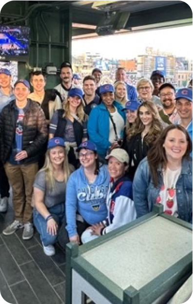 Chicago colleagues gathering at the Cubs game